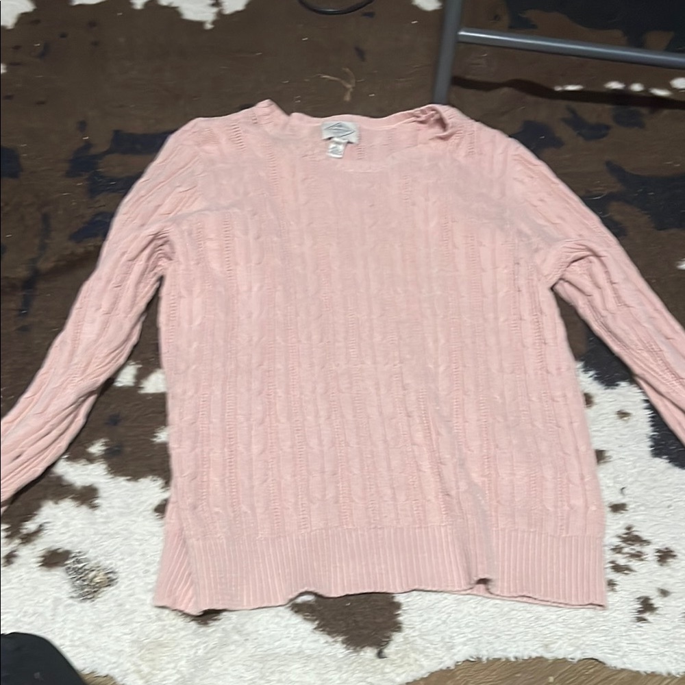 St. John's Bay Light Pink Cable Knit Sweater